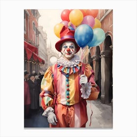 Clown In Venice 1 Canvas Print
