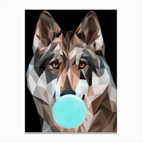 Wolf Chewing Gum Canvas Print