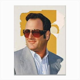 James Gandolfini Retro Collage Movies Canvas Print