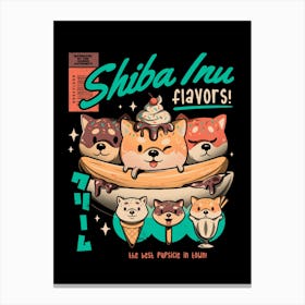 Shiba Inu Flavors - Cute Golden Retriever Dog Gift Canvas Print