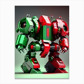 Red Green Robot Canvas Print