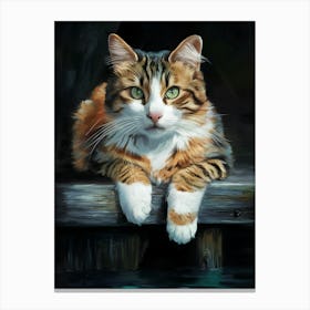 Cat On A Dock Canvas Print