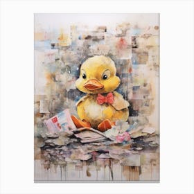 Duckling In A Bow Tie Canvas Print