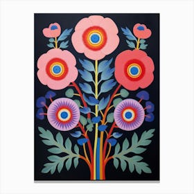 Flower Motif Painting Anemone 5 Canvas Print