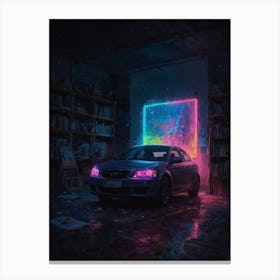 Neon Car 1 Canvas Print