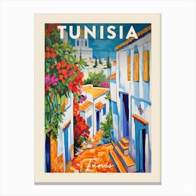 Tunis Tunisia 1 Fauvist Painting Travel Poster Canvas Print