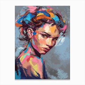 A Captivating Abstract Portrait Of A Woman Canvas Print