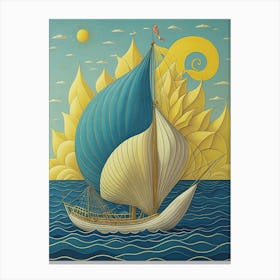 Sailing In The Sun Canvas Print