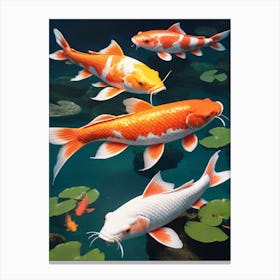 Koi Fish Painting (2) Canvas Print