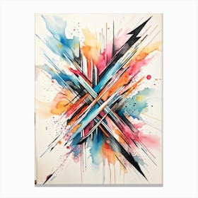 Abstract Design Hand Drawn Arrows And Markings Swirling Pattern Overlapping Lines Varying Line T 2 1 Canvas Print