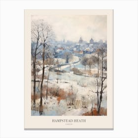 Winter City Park Poster Hampstead Heath London 1 Canvas Print