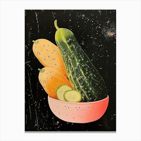 Zucchini Art Deco Inspired Canvas Print