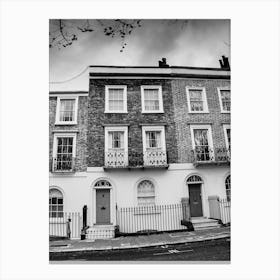 Black And White Image Of A Row Of Houses Toile