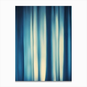 Behind the blue curtain Canvas Print