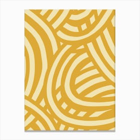 Yellow Wavy Pattern Canvas Print