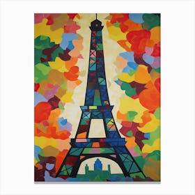 Eiffel Tower Paris France Henri Matisse Style 4 Canvas Print