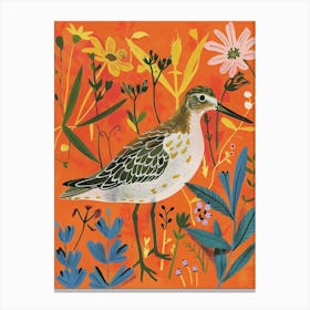 Spring Birds Dunlin 3 Canvas Print