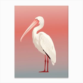 Minimalist Pelican 1 Illustration Canvas Print
