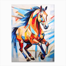 A Horse Painting In The Style Of Cubist Techniques 4 Canvas Print