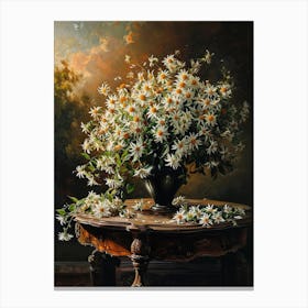 Baroque Floral Still Life Edelweiss 2 Canvas Print