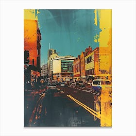 Leeds Retro Polaroid Inspired 1 Canvas Print