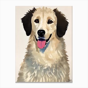 Kuvasz 3 Watercolour dog Canvas Print