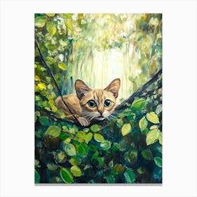 Cat In The Tree 1 Canvas Print