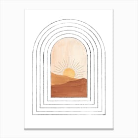 Sunrise Through The Archway Canvas Print