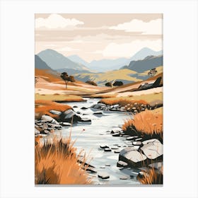 Lake District National Park England 4 Hiking Trail Landscape Canvas Print