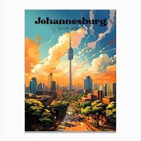 Johannesburg South Africa Cityscape Travel Art Illustration Canvas Print