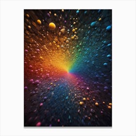 Abstract Rainbow Print Canvas Print