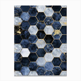 Hexagonal Marble Wallpaper Canvas Print