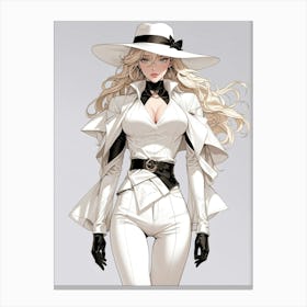 White Hat Canvas Print