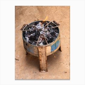 Fire Pit On The Ground Canvas Print