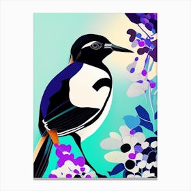 Magpie Pop Matisse 1 Bird Canvas Print