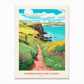 Pembrokeshire Coast Wales 4 Hike Poster Canvas Print