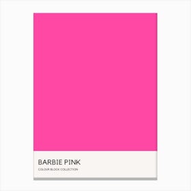 Barbie Pink Colour Block Poster Canvas Print