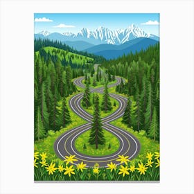 Road In The Mountains 7 Canvas Print