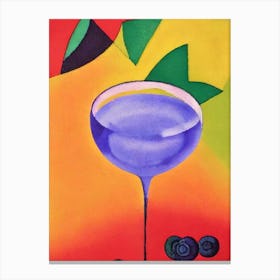 Blueberry Daiquiri Paul Klee Inspired Abstract 2 Cocktail Poster Canvas Print