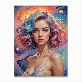 Galaxy Girl Canvas Print