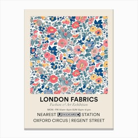Poster Floral Dream London Fabrics Floral Pattern 2 Canvas Print