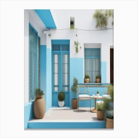 Mediterranean Patio Canvas Print