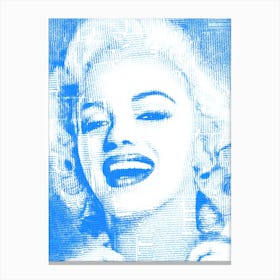 Marilyn In Blue Canvas Print