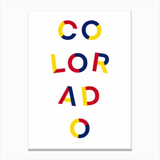 Colorado State Flag Colours Canvas Print