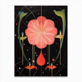 Amaryllis 2 Hilma Af Klint Inspired Flower Illustration Canvas Print