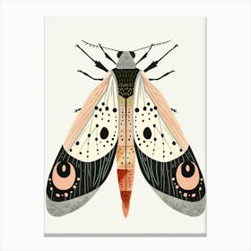 Colourful Insect Illustration Whitefly 16 Canvas Print