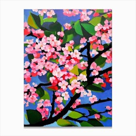 Flowering Cherry Tree Cubist 1 Canvas Print