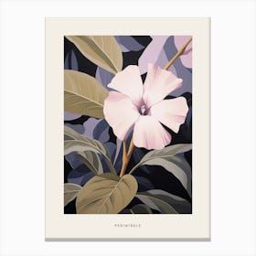 Flower Illustration Periwinkle 4 Poster Canvas Print