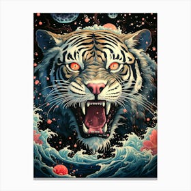 Tiger In Space Canvas Print