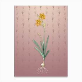 Vintage Coppertips Botanical on Dusty Pink Pattern n.2330 Canvas Print